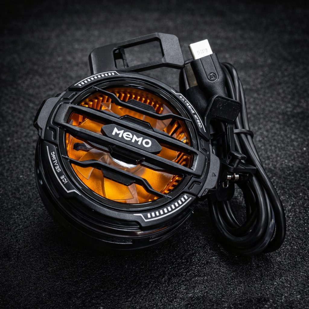 MEMO CX07 Magnetic Mobile Phone Cooler Fan – 15W Fast Semiconductor Radiator with Dynamic RGB Lights for Gaming