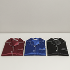 Premium Nighty Suit Satin Silk Couple Pajama Set – Luxurious Matching Night Wear for Men & Women (3 Pcs) | SKU: DC-C005