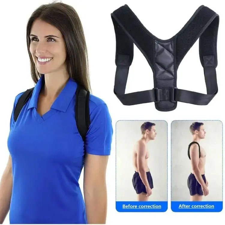 Adjustable Body Posture Corrector Belt – Back & Shoulder Support Brace for Men and Women | Spine Alignment & Pain Relief