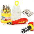 31-Piece Stainless Steel Screwdriver Set – Durable Silver Tool Kit (Made in China)