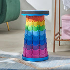 Portable Telescoping Stool, Folding Stool Lightweight &amp; Sturdy, Retractable Telescopic Stool For Gardening, Camping, Travel, Fishing, Hiking And Bbq(Multi Color)