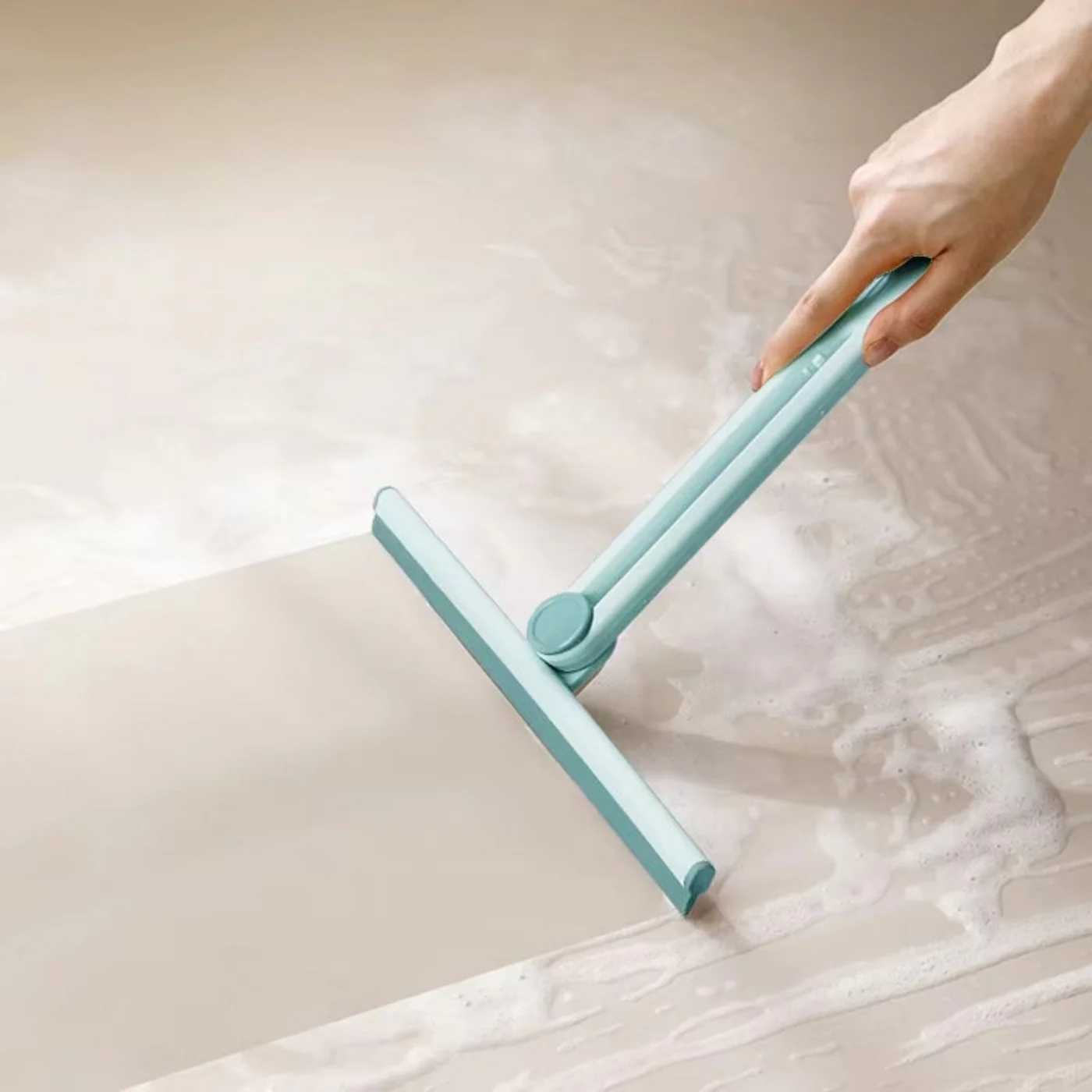360° Rotating Foldable Squeegee – Silicone Window &amp; Surface Cleaner Tool