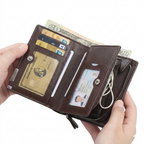 Balebaily Compact Short Wallet – Multi Card Holder with Money Clip & Coin Pocket for Men & Women