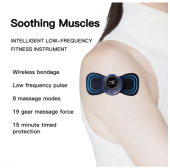 Mini Body Massager Pulse Neck Pain Relief EMS Butterfly Body Massager Men &amp; Women