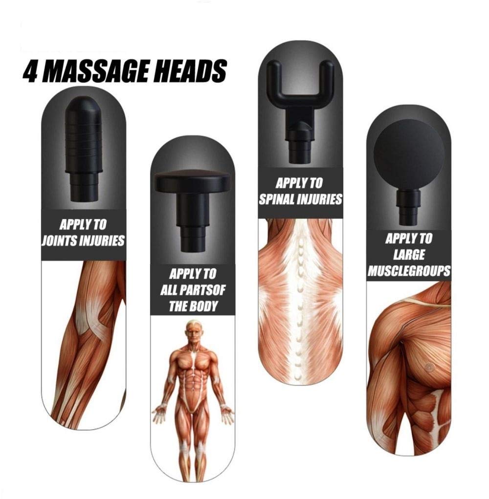 Blueidea Facial Gun Deep Muscle Massager BLD-740 – Rechargeable 30W Facial & Muscle Relaxation Device (Random Color)
