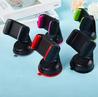360° Rotation Universal Car Phone Holder – Dashboard & Windscreen Suction Mount Stand | Silicone Suction Cup Phone Bracket (Random Color)