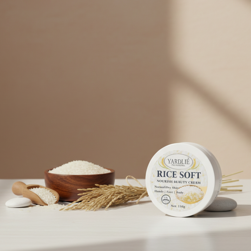 Yardlie Professional Rice Soft Nourish Beauty Cream Gentle Hydration Brightening Care - 150g