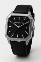 Universal Point UP 1988 – Square Dial Leather Strap Watch | Stainless Steel Case | Water Resistant 3 ATM (With Box)