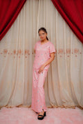 Serenity Bloom 3 Piece Nightwear Set for Women – Free Size Soft Jersey Interlock Nighty with Panty & Poni
