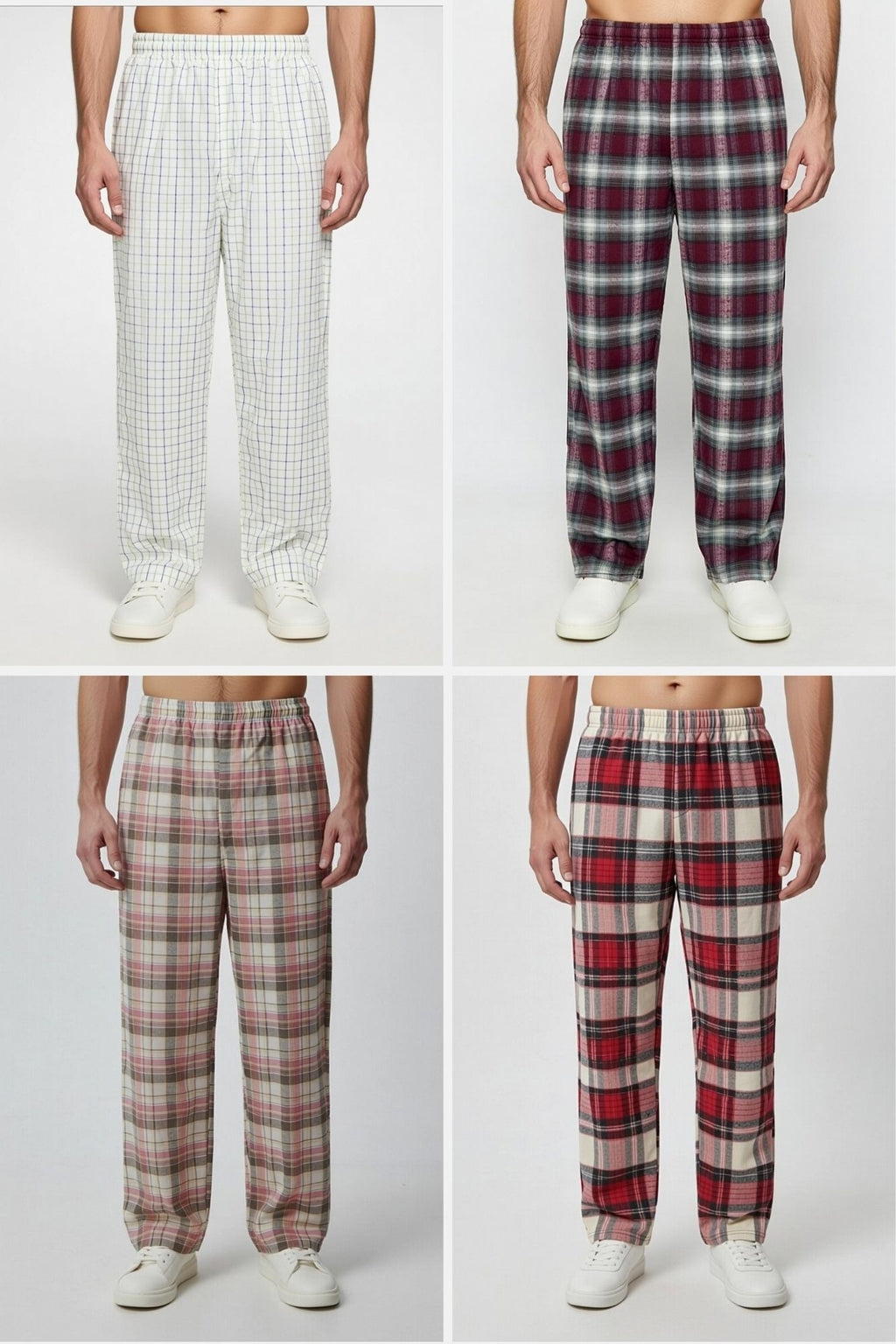 Men Checked Pajama Trousers – Comfortable Cotton Sleepwear & Home Wear Trouser for Men and Boys Soft Relax Fit Lounge Pants ( Random Color Random Print)