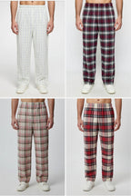 Men Checked Pajama Trousers – Comfortable Cotton Sleepwear & Home Wear Trouser for Men and Boys Soft Relax Fit Lounge Pants ( Random Color Random Print)