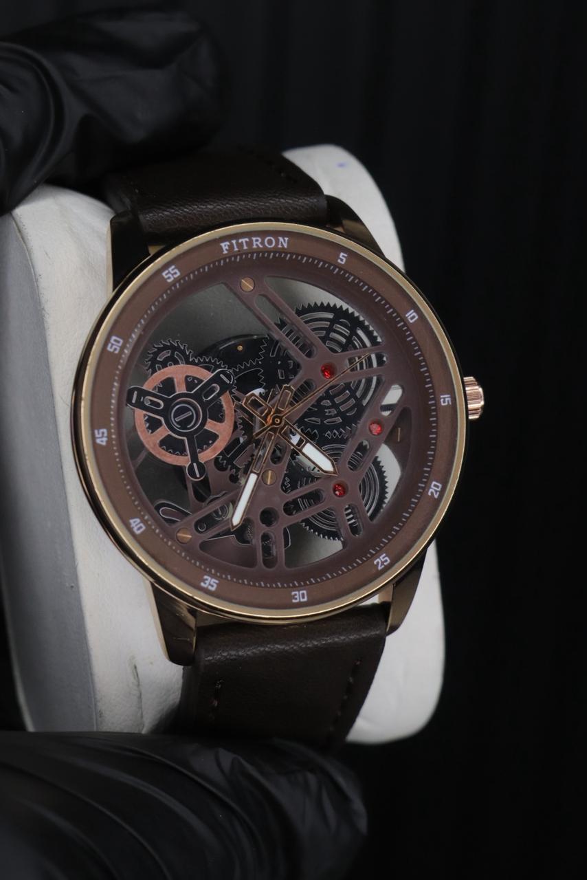 Fitron Classic Chrono: Sophisticated Minimalist Stainless Steel Watch ( WITHOUT BOX )