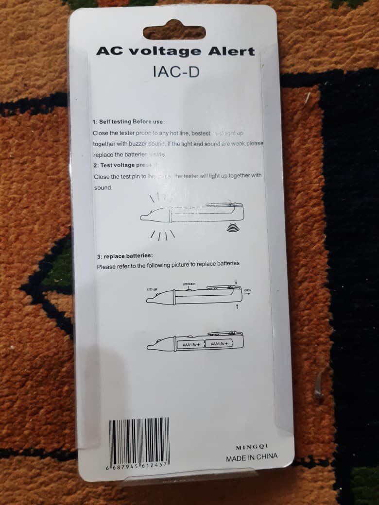 Non-Contact AC Voltage Alert Detector – Professional 90V-1000V Electric Circuit Tester Pen with LED Light and Sound Buzzer