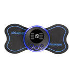 pack Of 2 Ems Butterfly Portable Neck Massager Rechargeable, And  Ms Foot Massager Pad Improve Blood Circulation