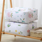 Quilt Storage Bag Waterproof Closet Organizers Zipper Folding Organizer Durable Clothing Packaging Plastic Bags for Storing Coats, Jackets Home Use Pillows, Blankets (Random Design)
