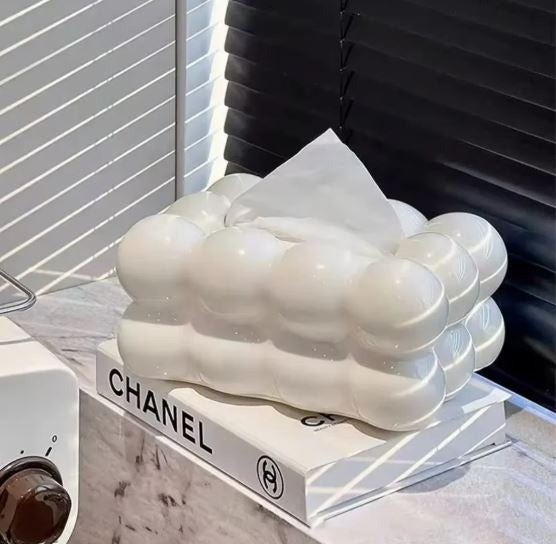 Bubble Shape Tissue Box Holder | Non-Slip Plastic Cover For Stylish Storage | Random Colour
