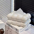 Bubble Shape Tissue Box Holder | Non-Slip Plastic Cover For Stylish Storage | Random Colour