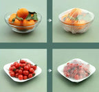 Scoop Disposable 100Pcs Food Cover – Elastic Stretchable Bowl & Plate Covers – Universal Fit Plastic Covers for Kitchen Food Preservation