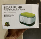 New Soap Pump Dispenser with Sponge | 2-in-1 Kitchen Dishwashing Liquid Dispenser & Sponge Holder for Easy Cleaning