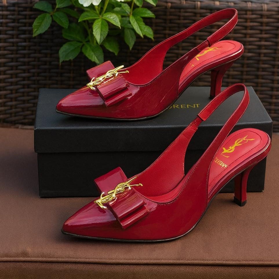 YSL Inspired Slingback Heels Providing Elegant Style With Sophisticated Look Durable Quality Comfortable Wear