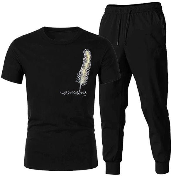 HALF SLEEVE PREMIUM TRENDY PRINTED TRACKSUIT FOR MEN