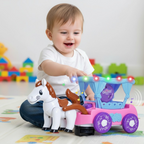 Cartoon Flash Carriage Musical Toy – Light & Sound Fun for Kids