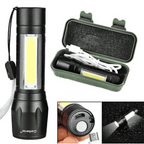 Metal COB Flashlight Torch | Mini LED Rechargeable Work Light | Emergency Penlight | Portable Pocket Torch | Waterproof