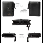 Original Buffalo Leather Trifold Wallet for Men – Premium Handcrafted Slim Bifold Card Holder Wallet