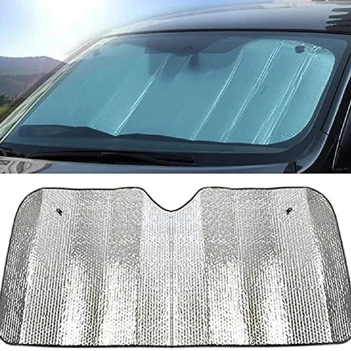 Universal Car Windscreen Sunshade 130 by 60 CM,For Hatchback ,Small Cars ,,Anti heat material -Universal Car Sun shade 130 by 60 CM