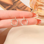 ZVT-168 Circle Zircon Korean Earrings – Elegant Fashion Jewellery, Stylish Accessory for Women