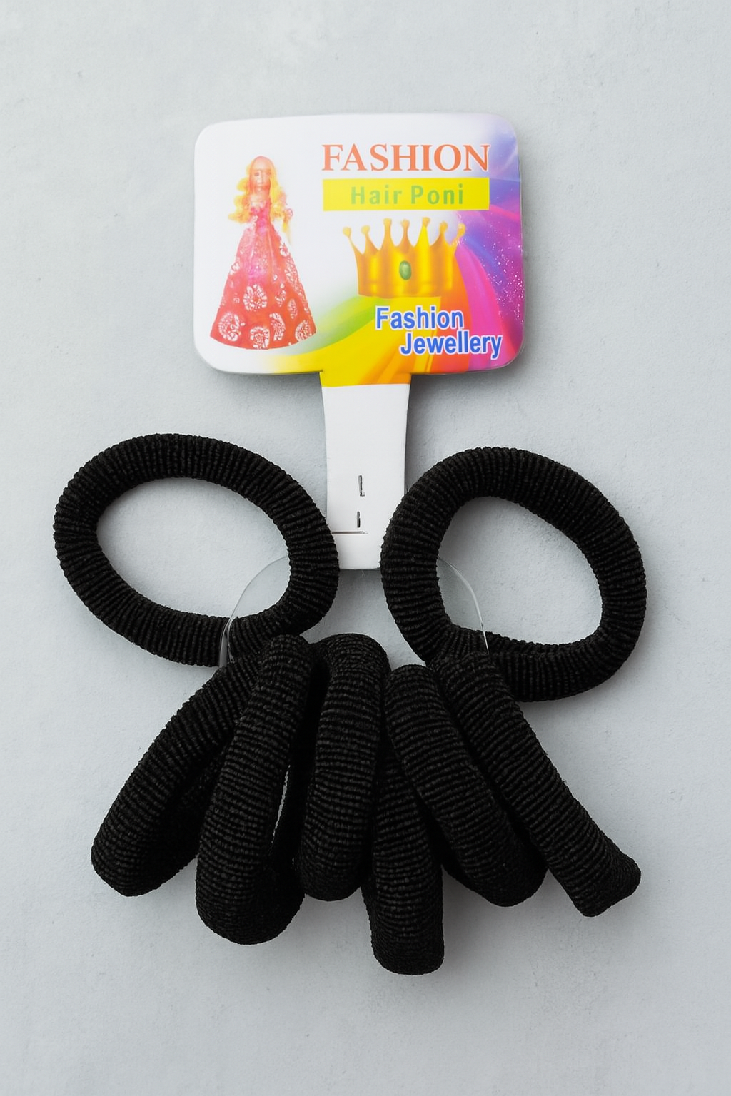 Pack Of 8 Hair Poni Set – Durable And Stylish Black And Multicolor Hair Bands For Women And Girls – Strong Elastic, Comfortable, And Everyday Use