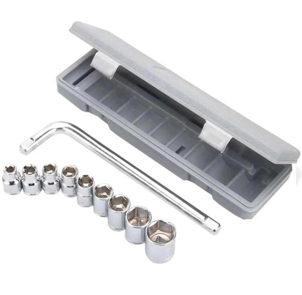 CTW-1810 | 10 Piece High Quality Socket Wrench Set Spanner Car Machine Repair Service Tools Kit | Best Quality Tool Kit 