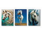 Set of 3 Premium Wall Art Photo Tiles – Modern Home Decor Sets 8x11