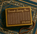 Wooden Umrah Saving Box | Premium Money Box with 210,000 Goal Tracker | Elegant Islamic Design for Charity, Donations & Umrah Fund