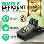 Durable Mouse Trap Pack Of 3 – Reusable Rodent Catcher For Home, Kitchen, And Office Use With Strong Spring Mechanism And Easy Setup