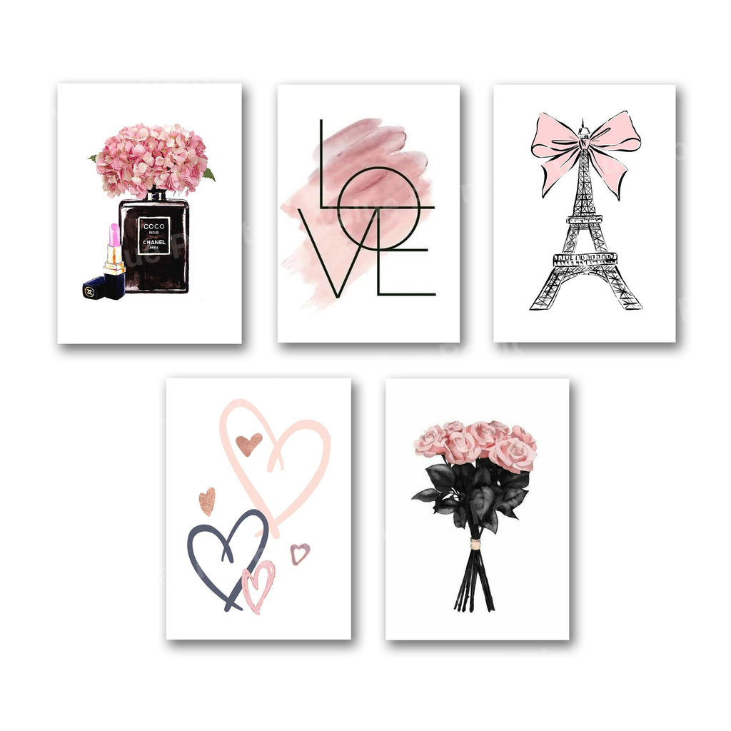 Set of 5 Premium Wall Art Photo Tiles – Modern Home Decor Sets 8x11