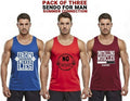 3 PCs of Men's Summer Cotton Sando Vest Sleeveless Tank Top Breathable Soft Lightweight Casual Gym Sports Innerwear Comfortable