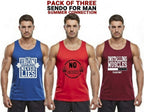 3 PCs of Men's Summer Cotton Sando Vest Sleeveless Tank Top Breathable Soft Lightweight Casual Gym Sports Innerwear Comfortable