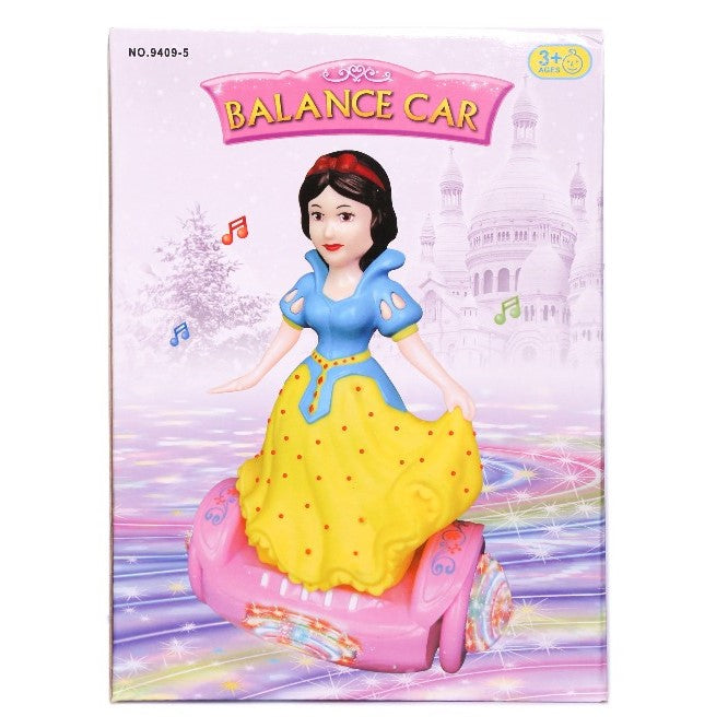 Balance Car Doll With Rotation Musical Sound 3d Lighting Universal Movement And Battery Operated Princess Toy
