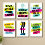 Set of 6 Premium Wall Art Photo Tiles – Modern Home Decor Sets 8x11