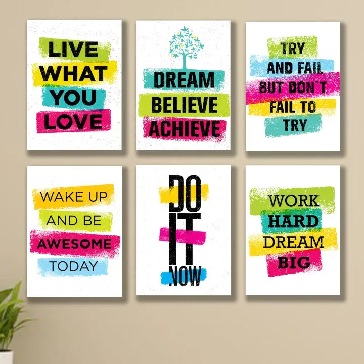 Set of 6 Premium Wall Art Photo Tiles – Modern Home Decor Sets 8x11
