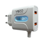 VIZO V14 Fast Charger 2.8A With Copper Connector | Android Mobile Phone Charging Adapter with Usb Data cable