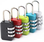 Greatangle-UK 3 Digit Code Combination Padlock For Luggage Combination Number Lock Padlock For Zipper Bag Suitcase Drawer Durable Locks black