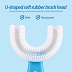 360 Degree U-Shaped Baby Toothbrush [Pack of 2] | Children Child Toothbrush Teethers Baby Brush Silicone Teeth Oral Care Cleaning | (Random Color)
