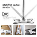 X Mop Manual Extrusion Hand-free Flat Squeeze Mop X-Type Microfiber Squeezing Twist Mop Household Cleaning Tool