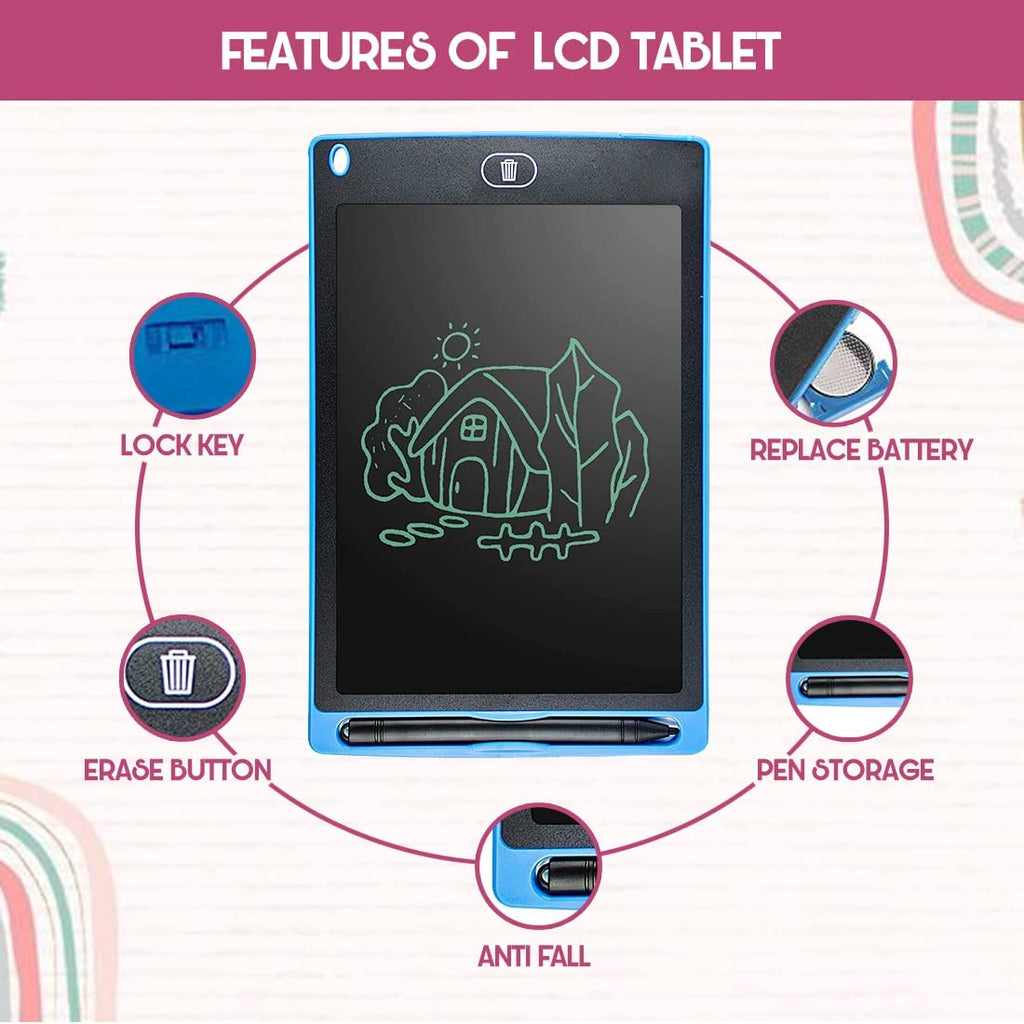 Hardbound LCD Writing Pad 8.5 inch LCD Tablet(random color )