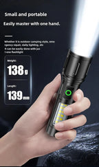 Rechargeable White Laser Super Battery Aluminum LED Flashlight, Body  Tactical,Long Battery Zoomable, Light