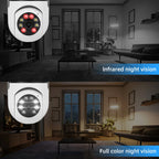 Speed-X Bulb Camera 1080p Wifi 360 Degree Panoramic Night Vision Two-Way Audio Motion Detection