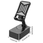 3-in-1 Rotating Foldable Mobile Phone Stand with Built-in Bluetooth Speaker – Adjustable Desktop Holder for Smartphones