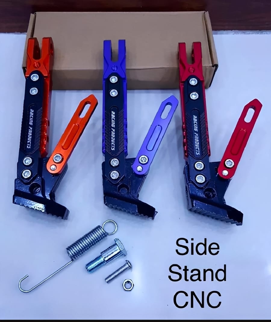 Universal Adjustable Aluminum Motorcycle Kickstand – CNC Side Stand